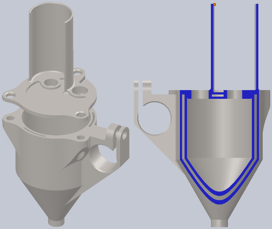 Conception et fabrication additive métal d'un capteur d'humidité haute température.
